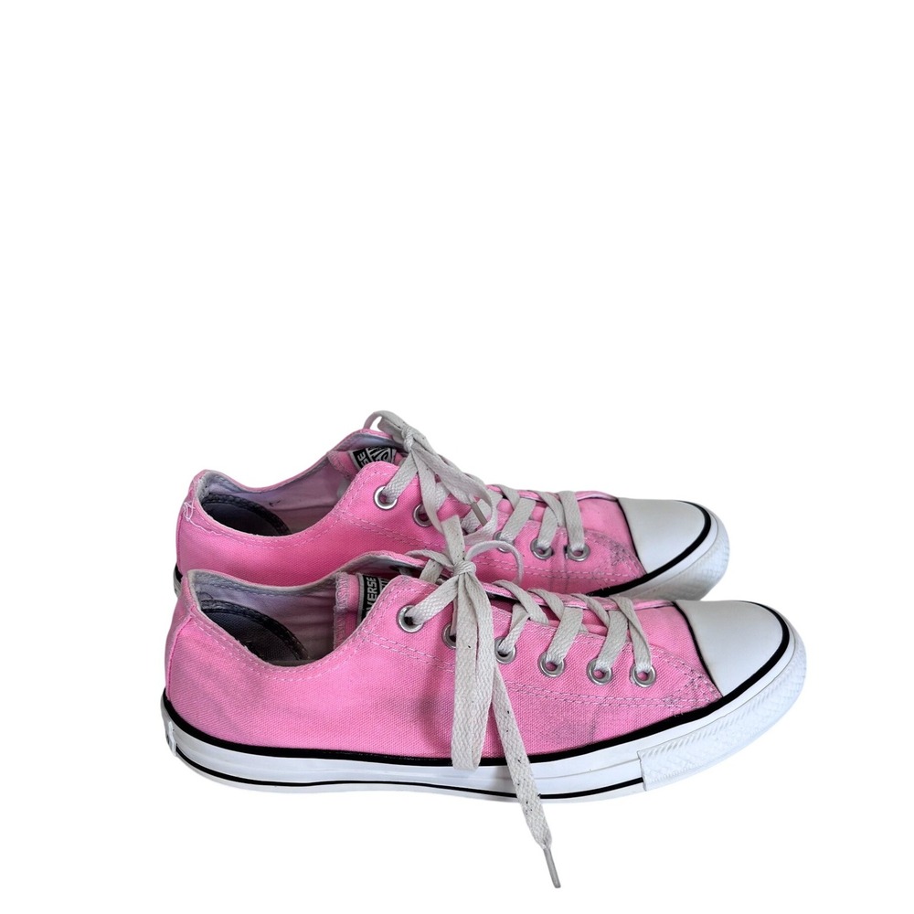 Converse Womens Chuck Taylor Low Top Sneakers 9 Pink Canvas Casual Classic Shoes